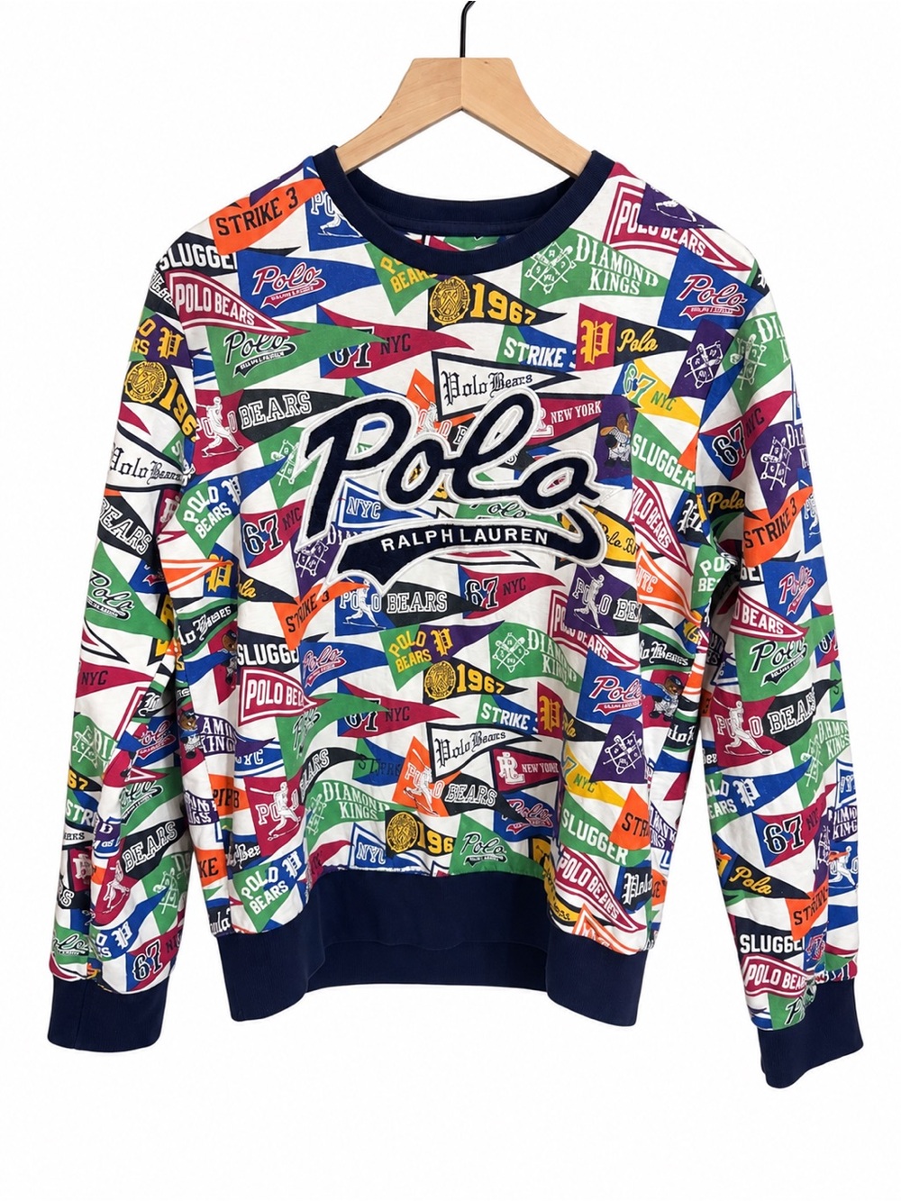 Polo Ralph Lauren Polo Bears Baseball Pennant Print Sweatshirt Men’s M
